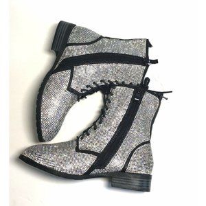 Rhinestone ankle boots shoes Size 6